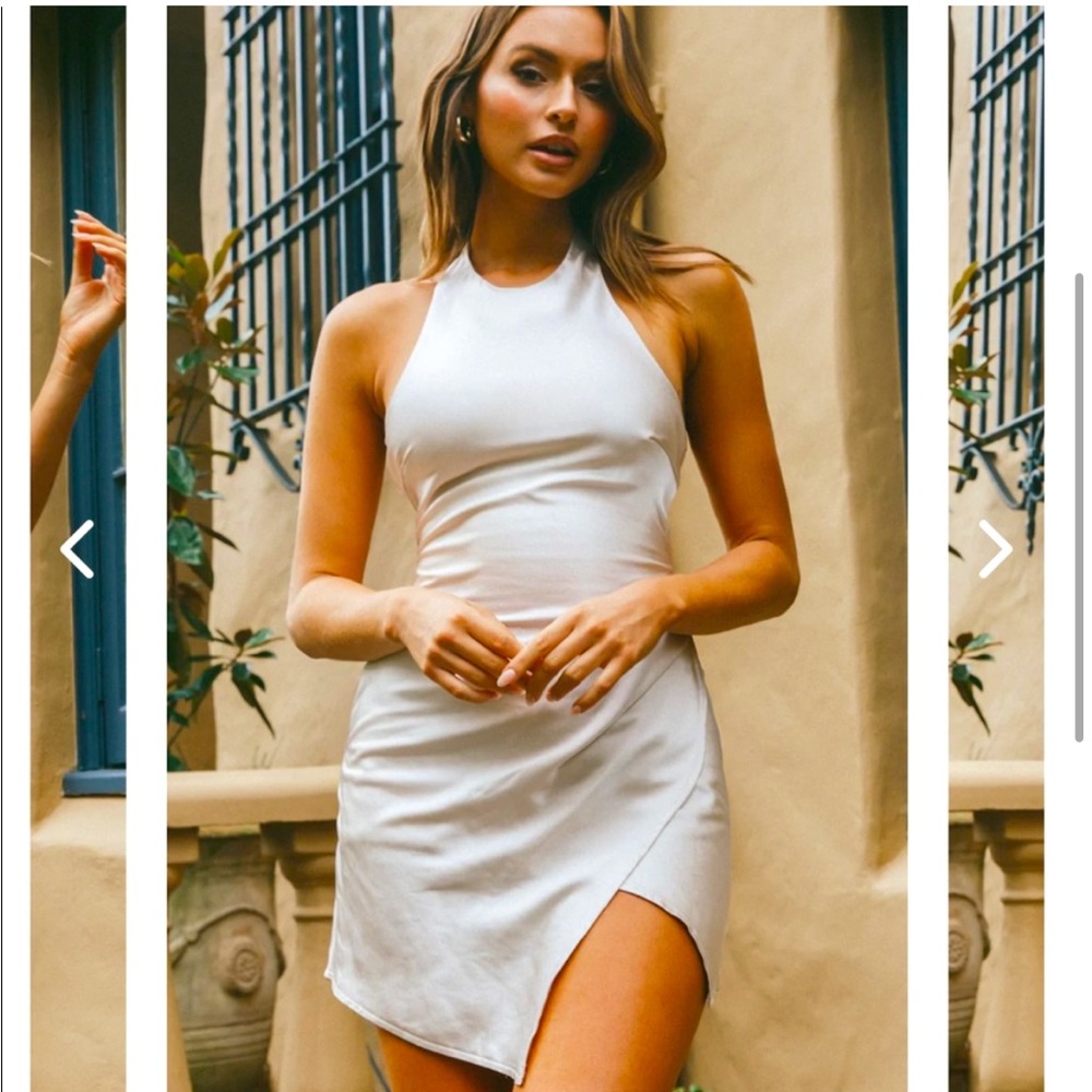 Selfie Leslie Oyster Halter Mini Dress 🦪